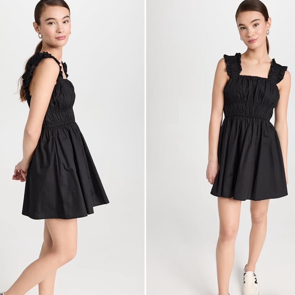 English Factory Ruffled Detail Mini Dress